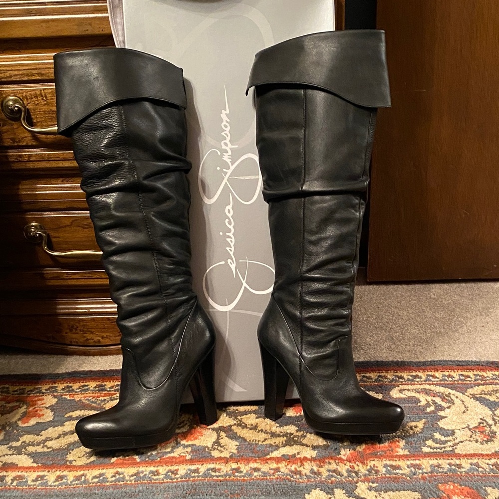 Jessica Simpson Black Heeled Boots